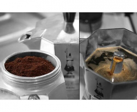 Гейзерная кофеварка MOKA EXPRESS на 9 чашек 360 мл, черная/серебро, алюминий, Bialetti