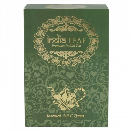 Чай India leaf "Зеленый чай с тулси и мятой", 100 гр