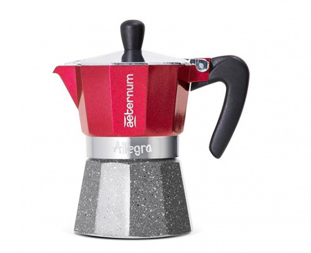 Гейзерная кофеварка Aeternum Allegra Petra Rouge R, 5693, на 6 чашек, Bialetti