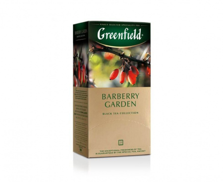 Чай черный Barberry garden с барбарисом, 25 пакетиков, Greenfield