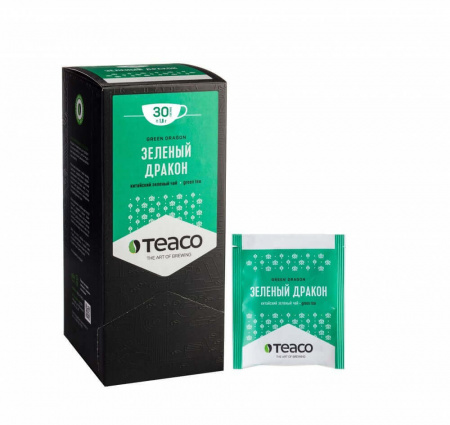 Чай Teaco "Зеленый Дракон", зелёный, 30 пакетиков
