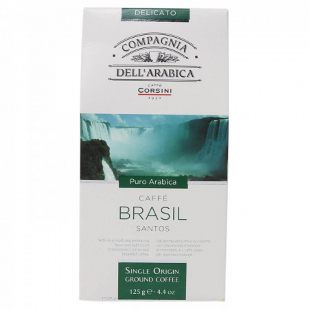 Кофе Compagnia Dell`arabica "Brasil Santos", молотый, 125 гр