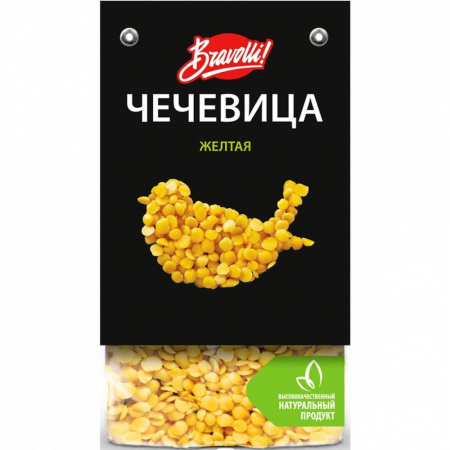 Чечевица Bravolli "Желтая", 350 гр