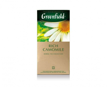 Чай травяной Rich Camomile с ромашкой, 25 пакетиков, Greenfield