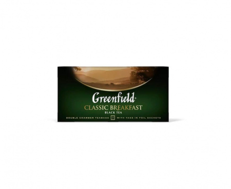 Чай черный Classic Breakfast, 25 пакетиков, Greenfield