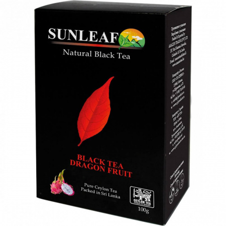 Чай Sunleaf "Дракон-фрукт", чёрный крупнолистовой c добавками, 100 гр