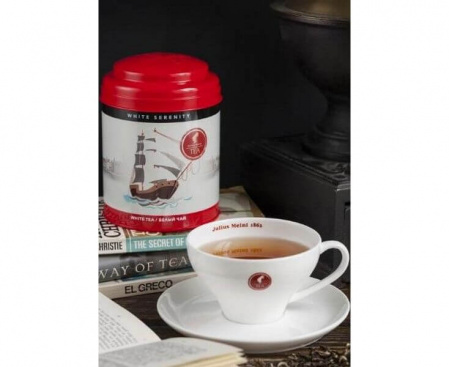 Чай белый White Serenity / Безмятежность, листовой, банка 50 г, Julius Meinl