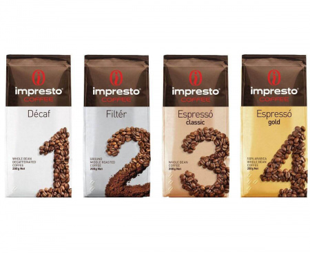 Кофе в зернах Espresso Gold, 200 г, Impresto