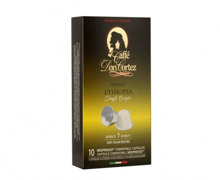 Кофе в капсулах ETHIOPIA для кофемашин Nespresso, 10 шт., Don Cortez