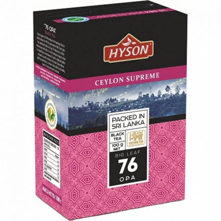 Чай Hyson "76 Opa", крупнолистовой чёрный, 100 гр