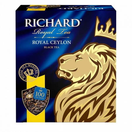 Чай Richard "Royal Ceylon", черный, 100 пакетиков