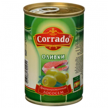 Консервы Corrado "Оливки фаршированные лососем", 300 гр