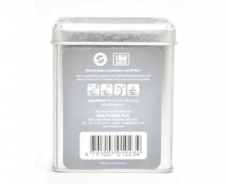 Чай черный TIN PYRAMID EARL GREY, 15 пирамидок, Heladiv