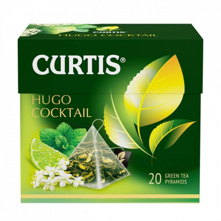 Чай Curtis "Hugo Cocktail", зеленый с добавками, 20 пирамидок