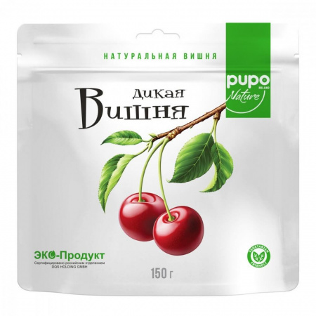 Сушеные фрукты Pupo "Дикая Вишня", натуральная вишня, 150 гр