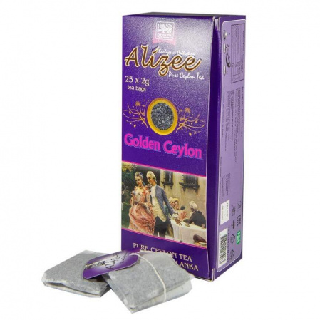 Чай Alizee "Golden Ceylon", черный, 25 пакетиков
