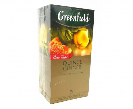 Чай зеленый Quince Ginger, 25 пакетиков, Greenfield