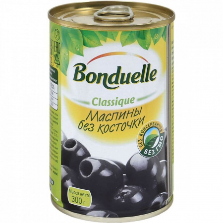 Маслины Bonduelle, без косточки, 300 гр