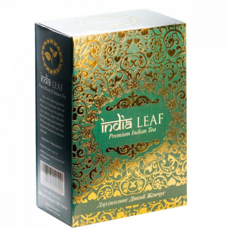 Чай India leaf "Дарджилинг дикий жемчуг", черный круполистовой, 100 гр