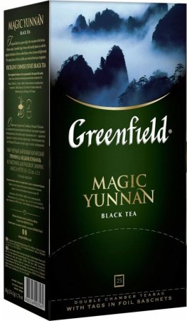 Чай Greenfield "Magic Yunnan", черный, 25 пакетиков