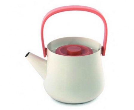 Заварочный чайник с ситечком, 1 л, белый, BergHOFF