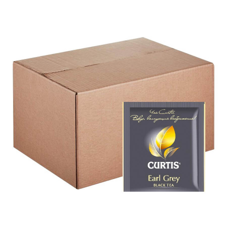 Чай Curtis "Earl Grey", черный листовой, с добавками, 200 пакетиков по 2 гр