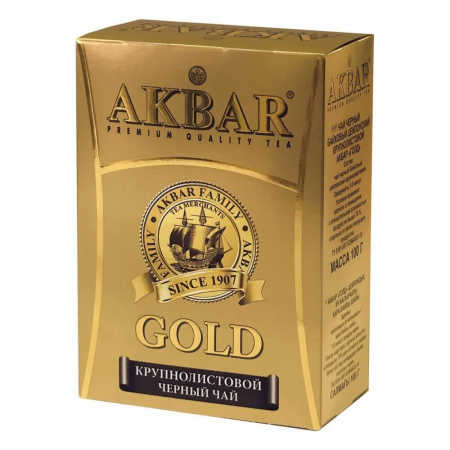 Чай Akbar "Gold", черный крупнолистовой, 100 гр
