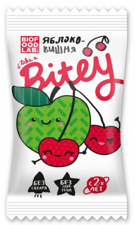 Батончик фруктово-ягодный Take a Bitey "Яблоко-Вишня", 25 гр