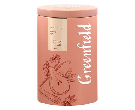 Чай черный листовой Spicy Pear, с грушей и специями, 100 г, Greenfield