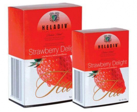 Чай листовой черный STRAWBERRY Delight, 100 г, Heladiv
