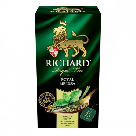 Чай Richard "Royal Melissa", зеленый с добавками, 25 пакетиков