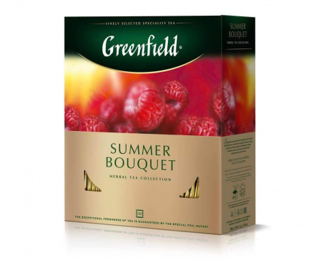 Чай фруктовый Summer Bouquet, 100 пакетиков, Greenfield