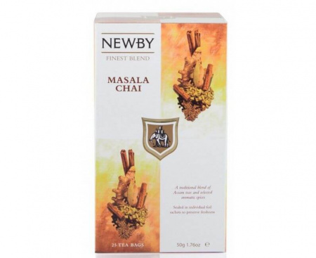 Чай черный Масала чай, 25 пакетиков, Newby