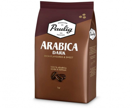 Кофе в зернах Arabica Dark Roast, 1 кг, Paulig