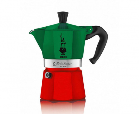 Гейзерная кофеварка Moka Express Tricolore, 5323, на 6 чашек, коробка, Bialetti