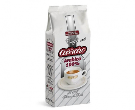 Кофе в зернах Arabica 100%, вак.уп. 500 г, Carraro