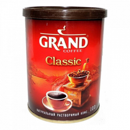 Кофе Grand "Classic", растворимый, 100 гр, ж/б
