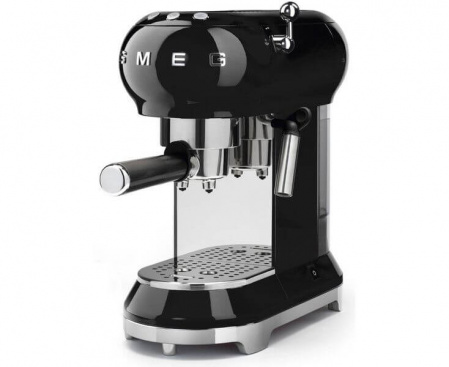 Кофемашина-эспрессо ECF01BLEU, черная, серия Стиль 50-х г.г., Smeg