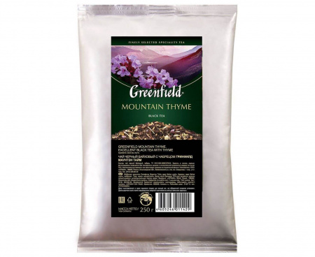 Чай черный листовой чай с чабрецом Mountain Thyme, 250 г, Greenfield