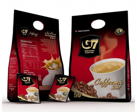 Кофе растворимый G7 3в1, 16 г х 50 стиков, TRUNG NGUYEN