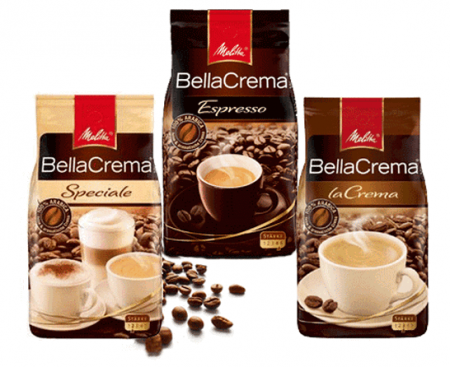 Кофе в зернах жареный BellaCrema Café Espresso, 1 кг, Melitta