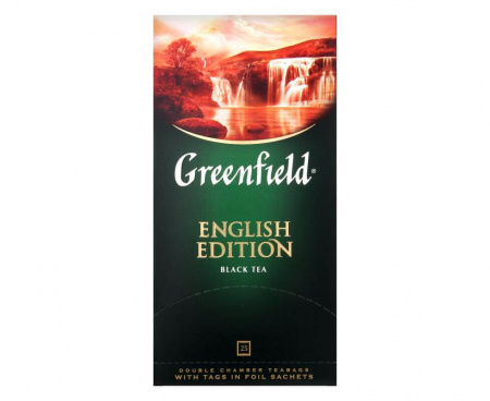 Чай черный English Edition, 25 пакетиков, Greenfield