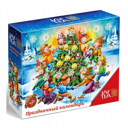 Чай Jaf Tea "Celebration Calendar", ассорти, 14 вкусов по 4 пакетика