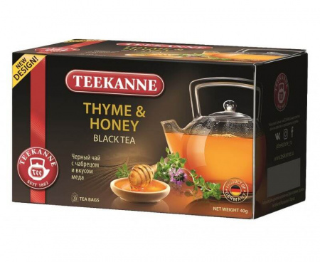 Чай черный Thyme & Thyme-Honey, 20 пакетиков * 2 г, TEEKANNE