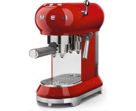 Кофемашина-эспрессо ECF01RDEU, красная, серия Стиль 50-х г.г., Smeg