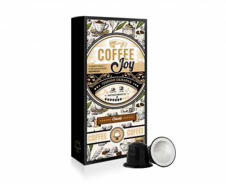 Кофе в капсулах Classic Темная обжарка, 100% Арабика, 10 шт., Coffee Joy