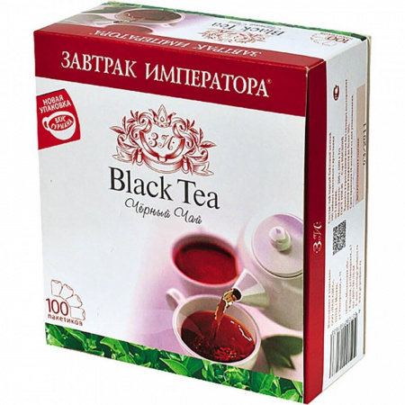 Чай Завтрак императора "чёрный", мелколистовой, 100 пакетиков по 2 гр