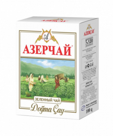 Чай Азерчай зелёный крупнолистовой, 100 гр