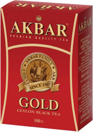 Чай Akbar "Gold Ceylon", черный листовой, 100 гр