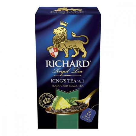 Чай Richard "King's Tea", черный с добавками, 25 пакетиков